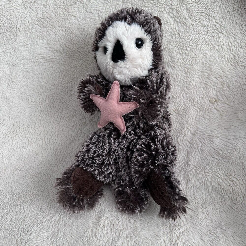 Douglas Cruz the Sea Otter 12" Plush Stuffed Animal Brown Peach Sea Star